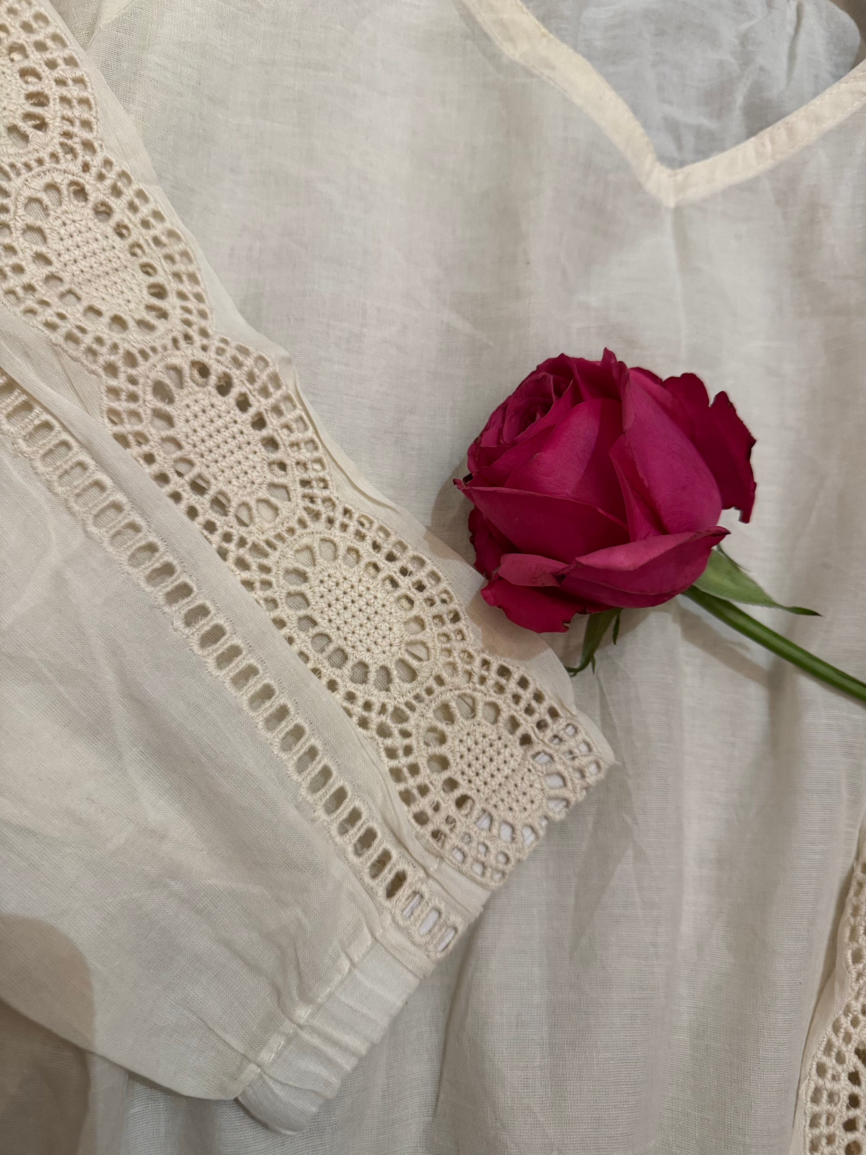 Ivory Cutwork blouse