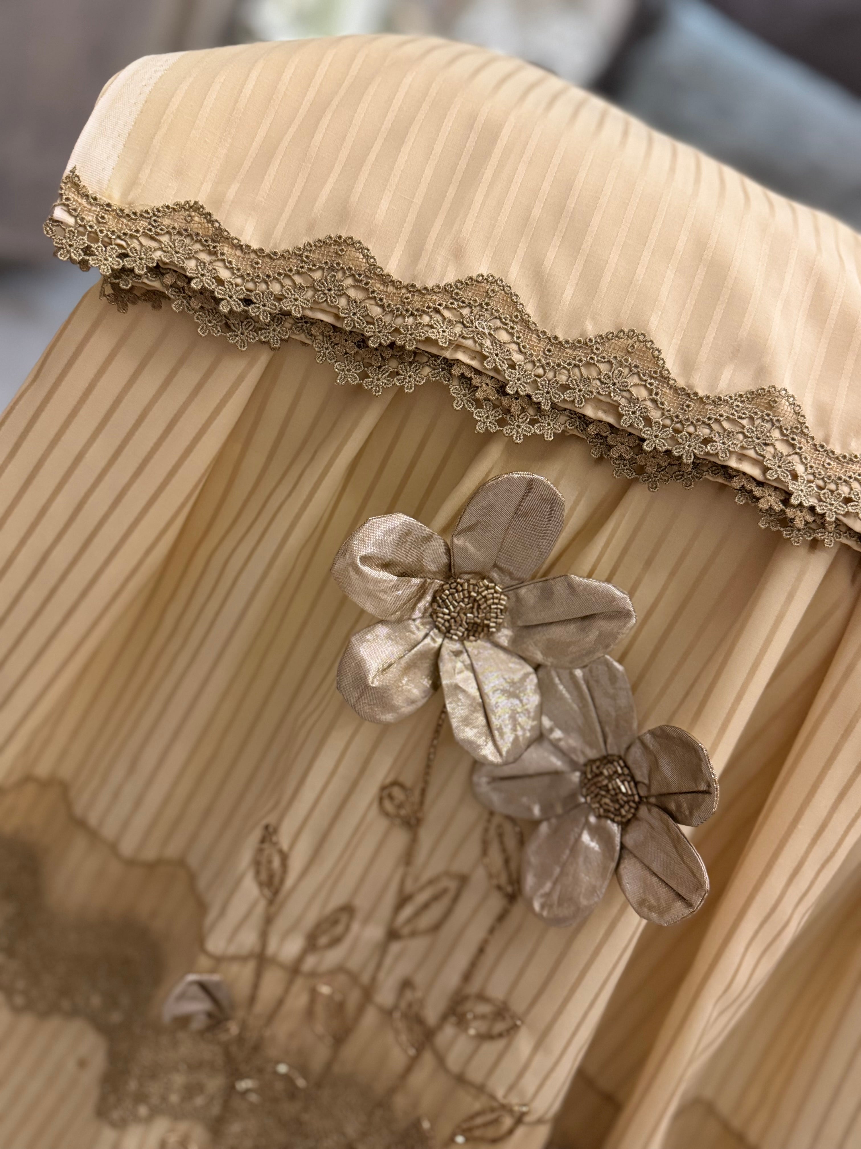 Aayat Ivory Stripe Floral Rida