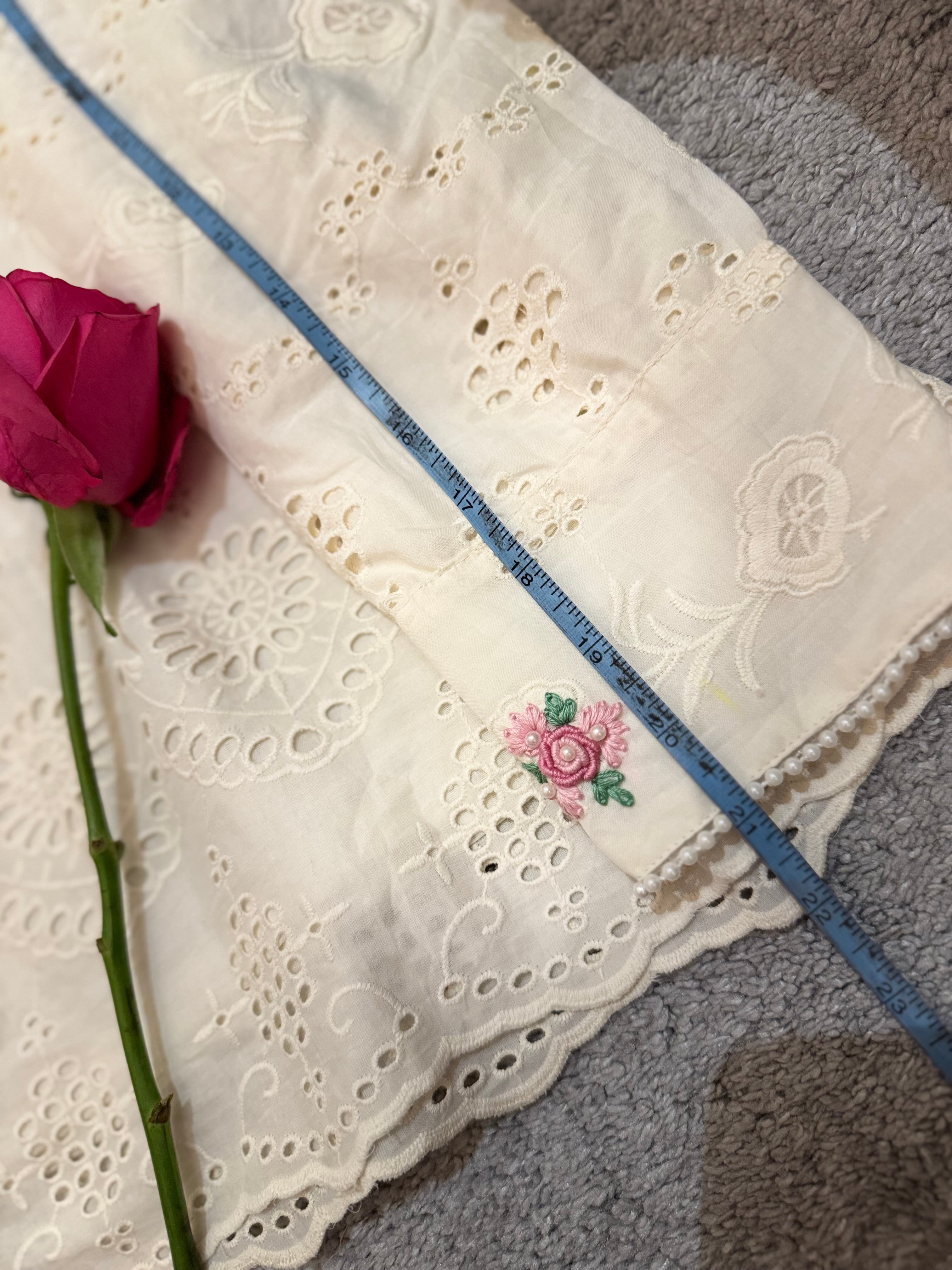 Ivory Romance cutwork top