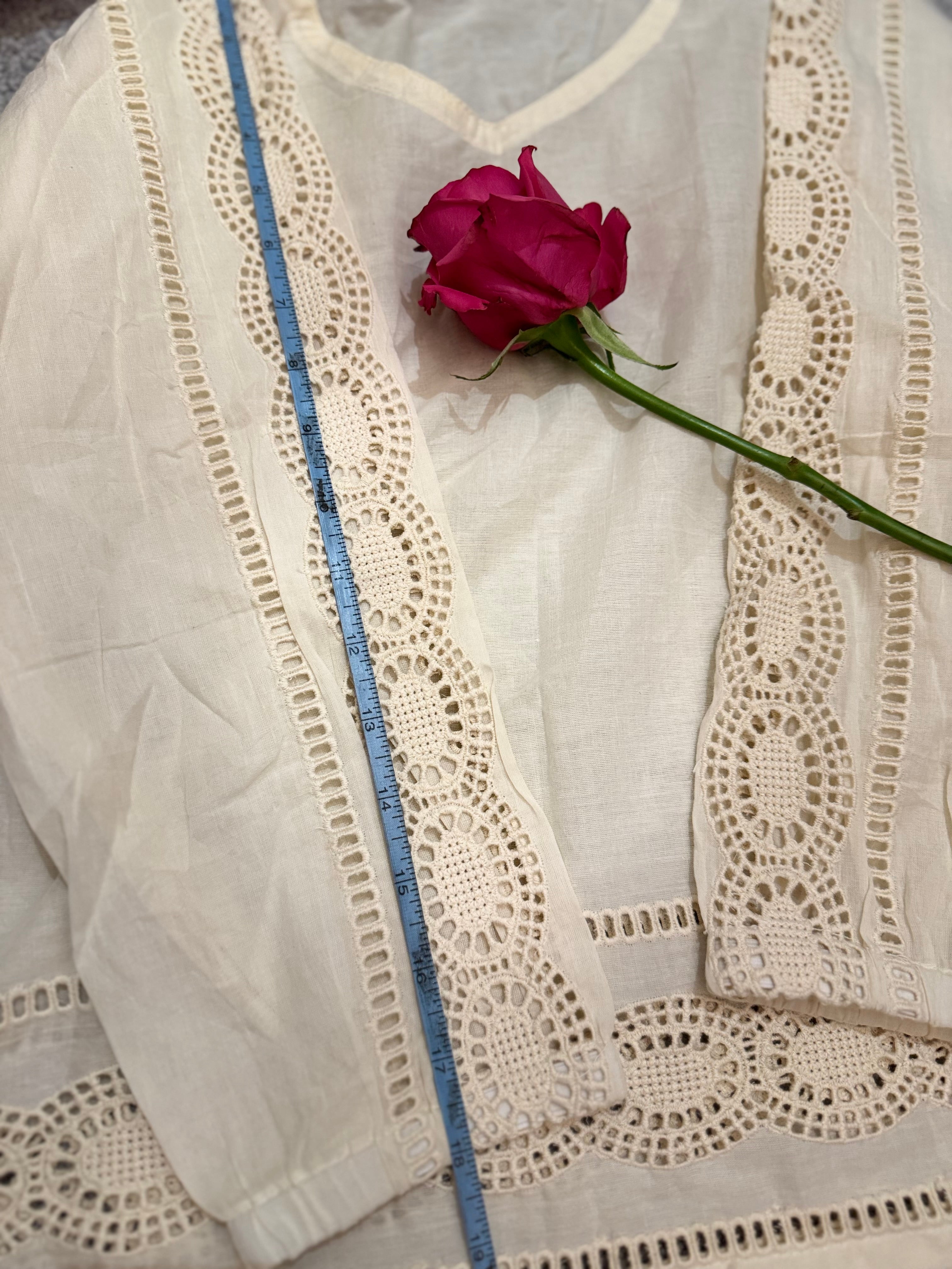Ivory Cutwork blouse