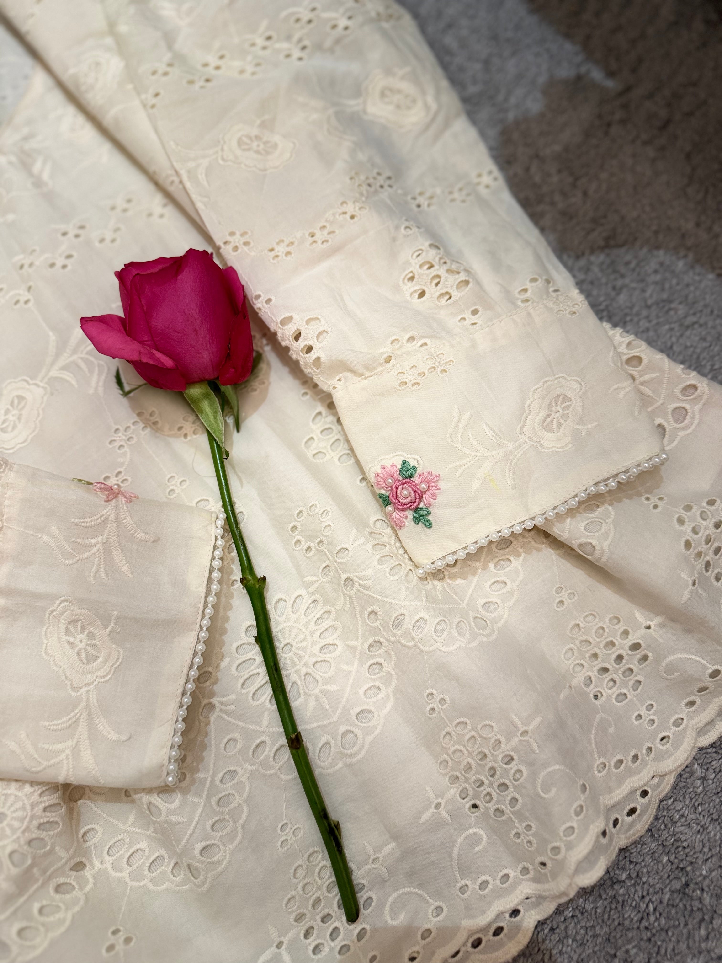 Ivory Romance cutwork top