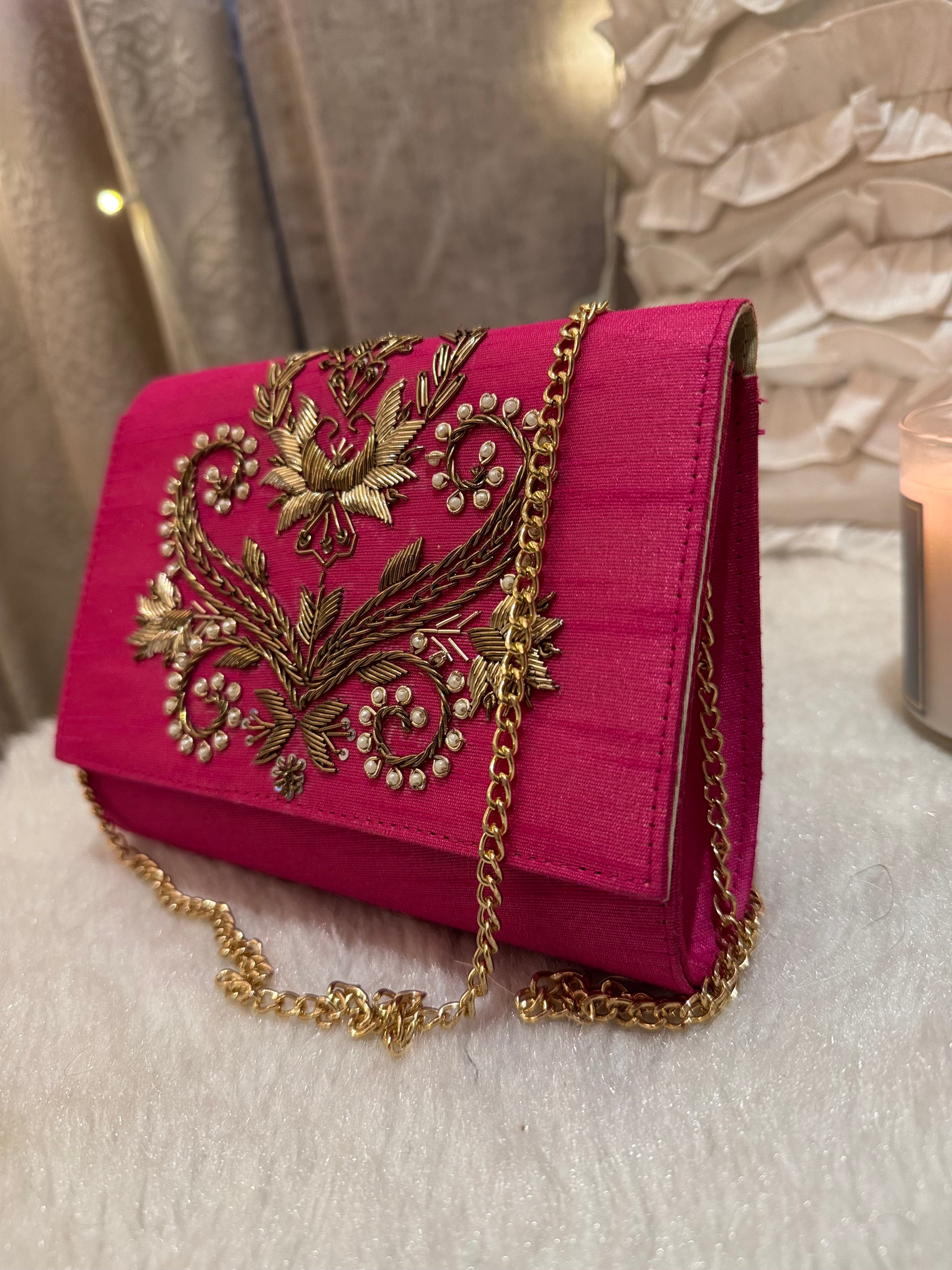 Fuchsia Royale Clutch