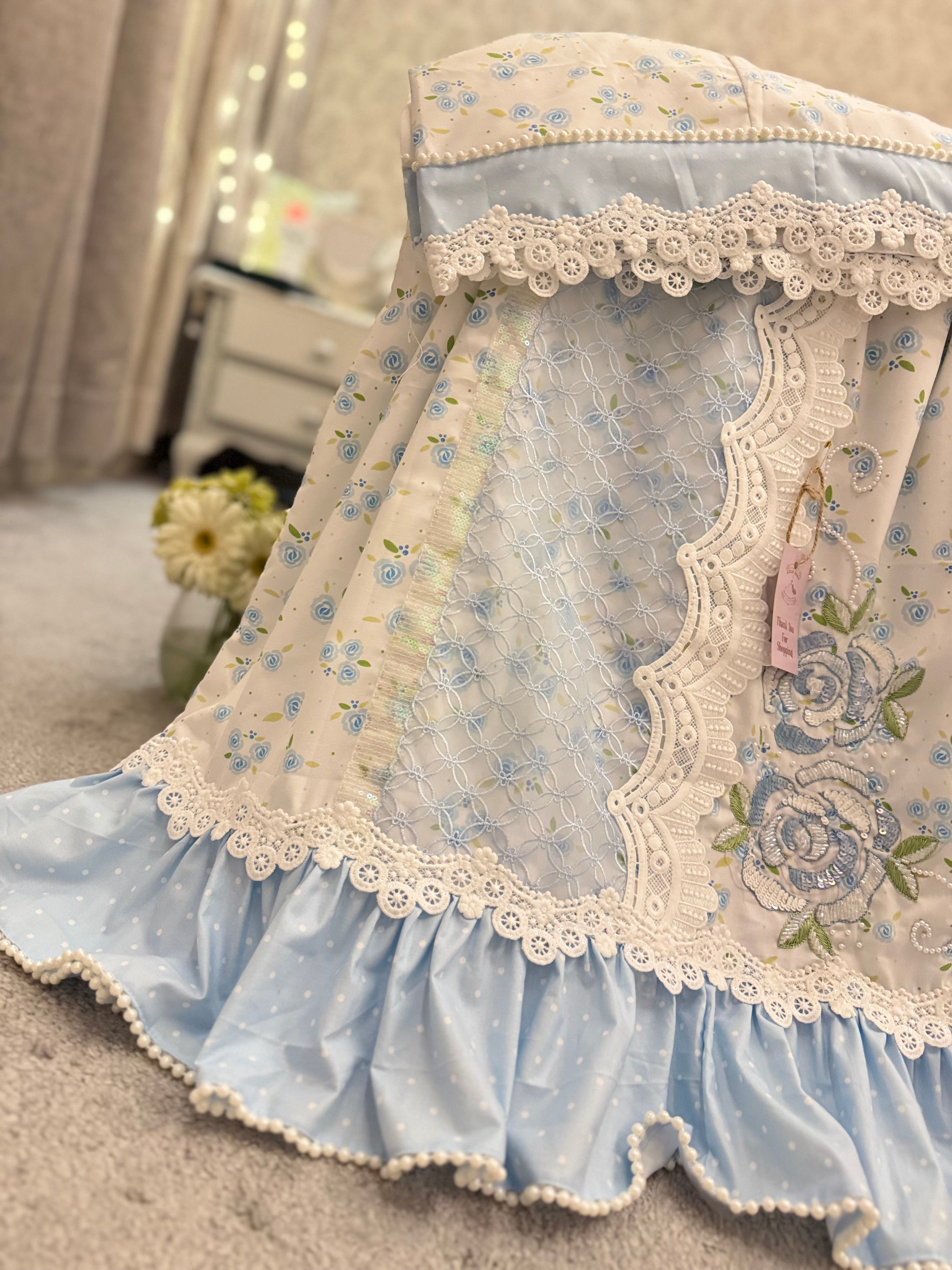 Aayat Vintage Blue Floral Rida