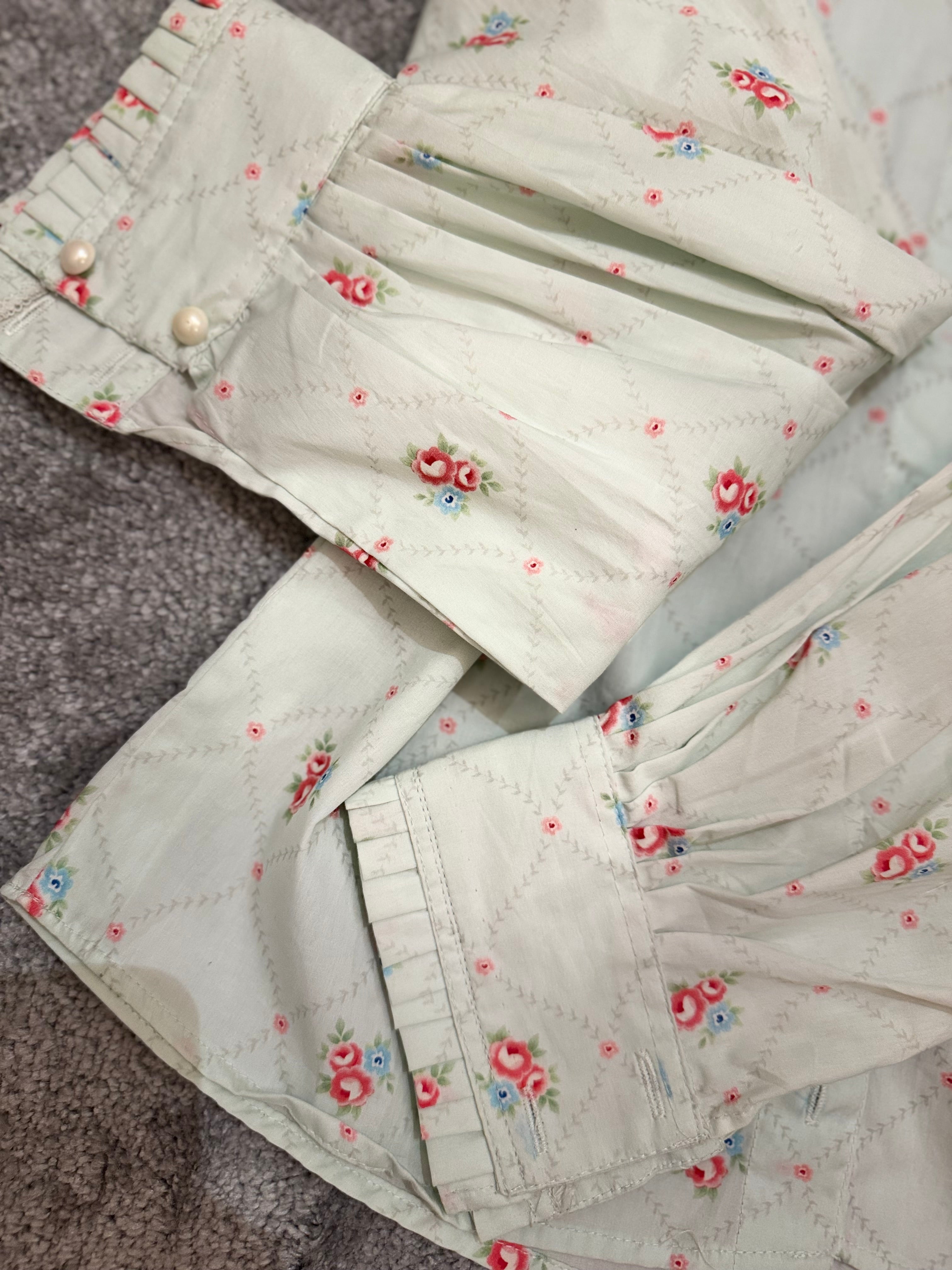 Size 36 Mint Bloom shirt