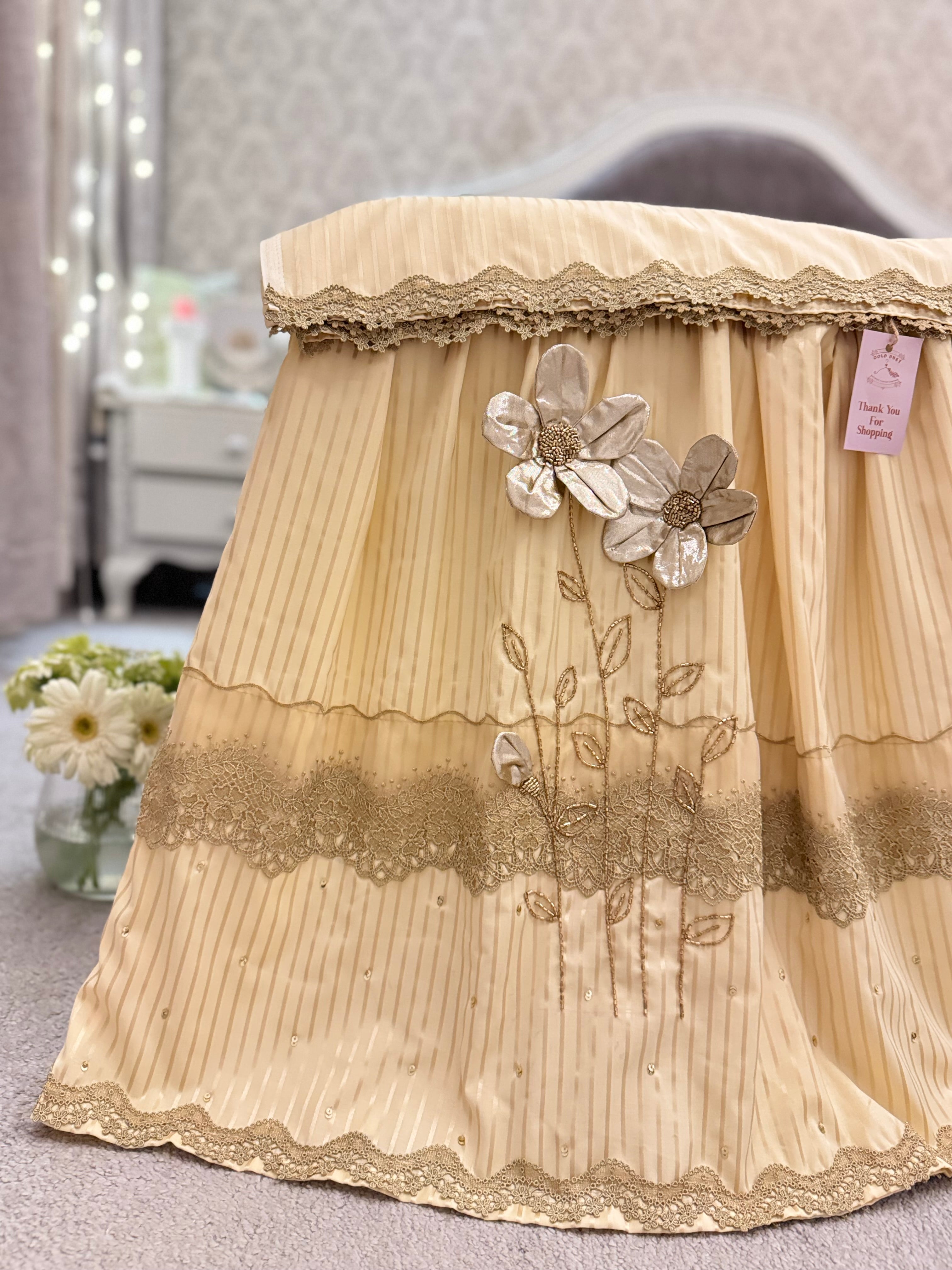 Aayat Ivory Stripe Floral Rida