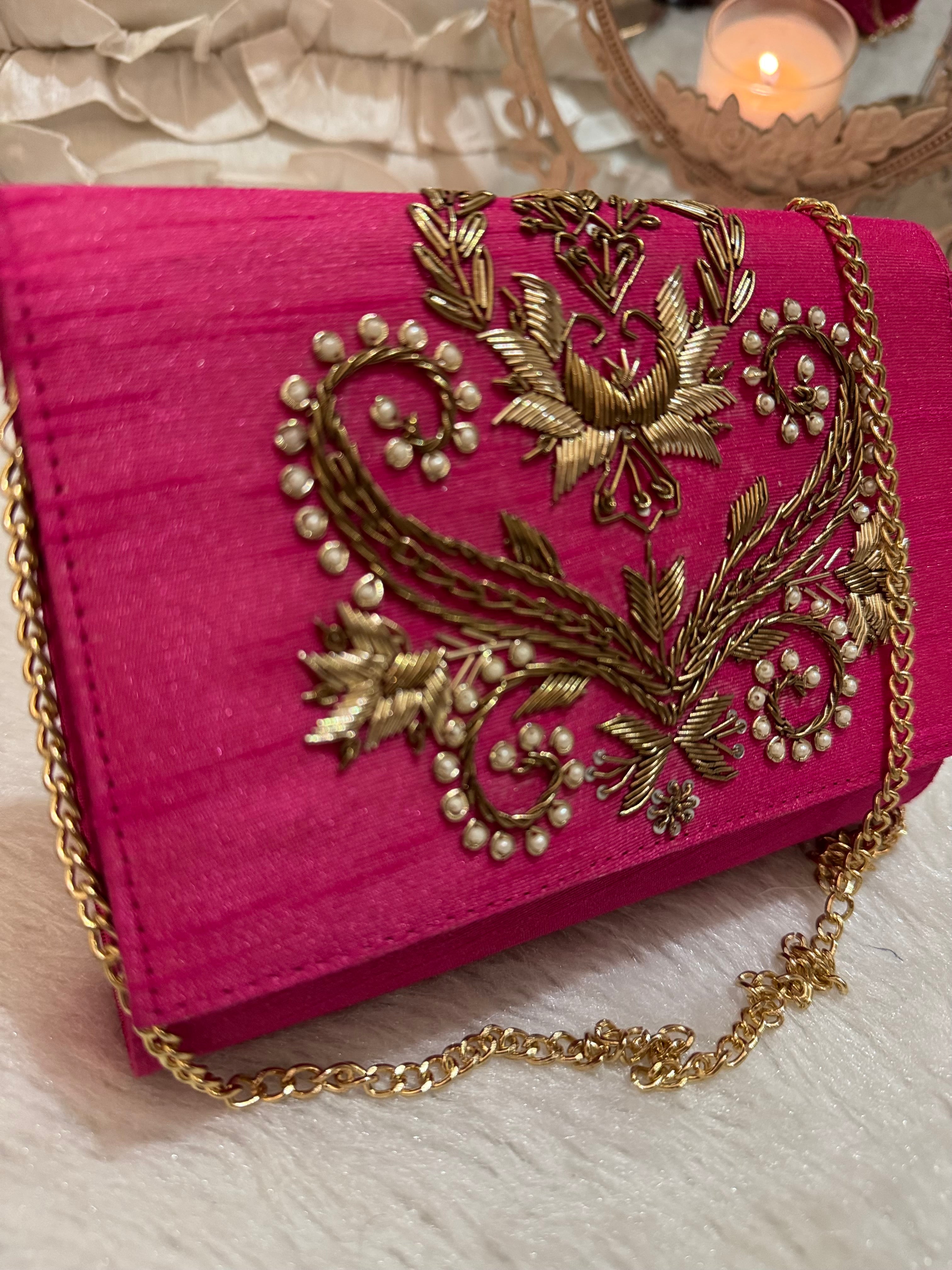 Fuchsia Royale Clutch