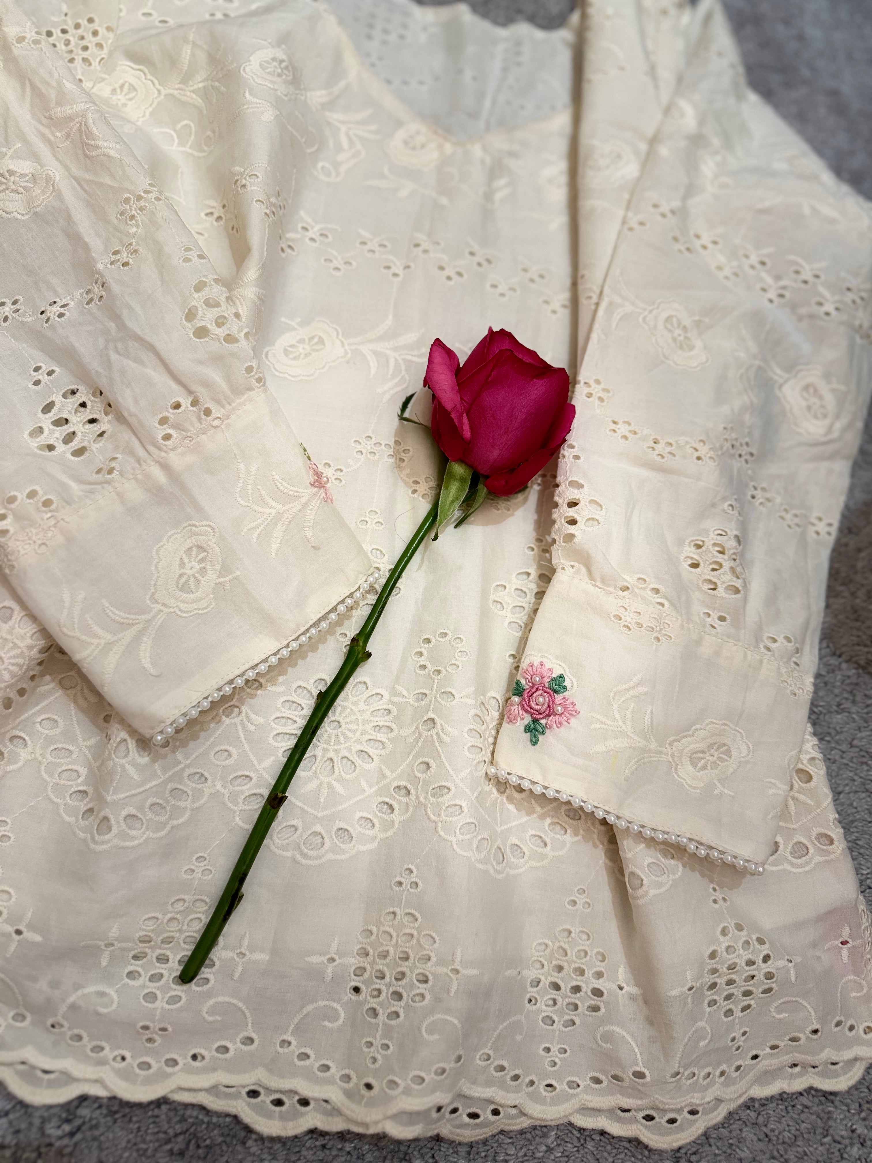 Ivory Romance cutwork top