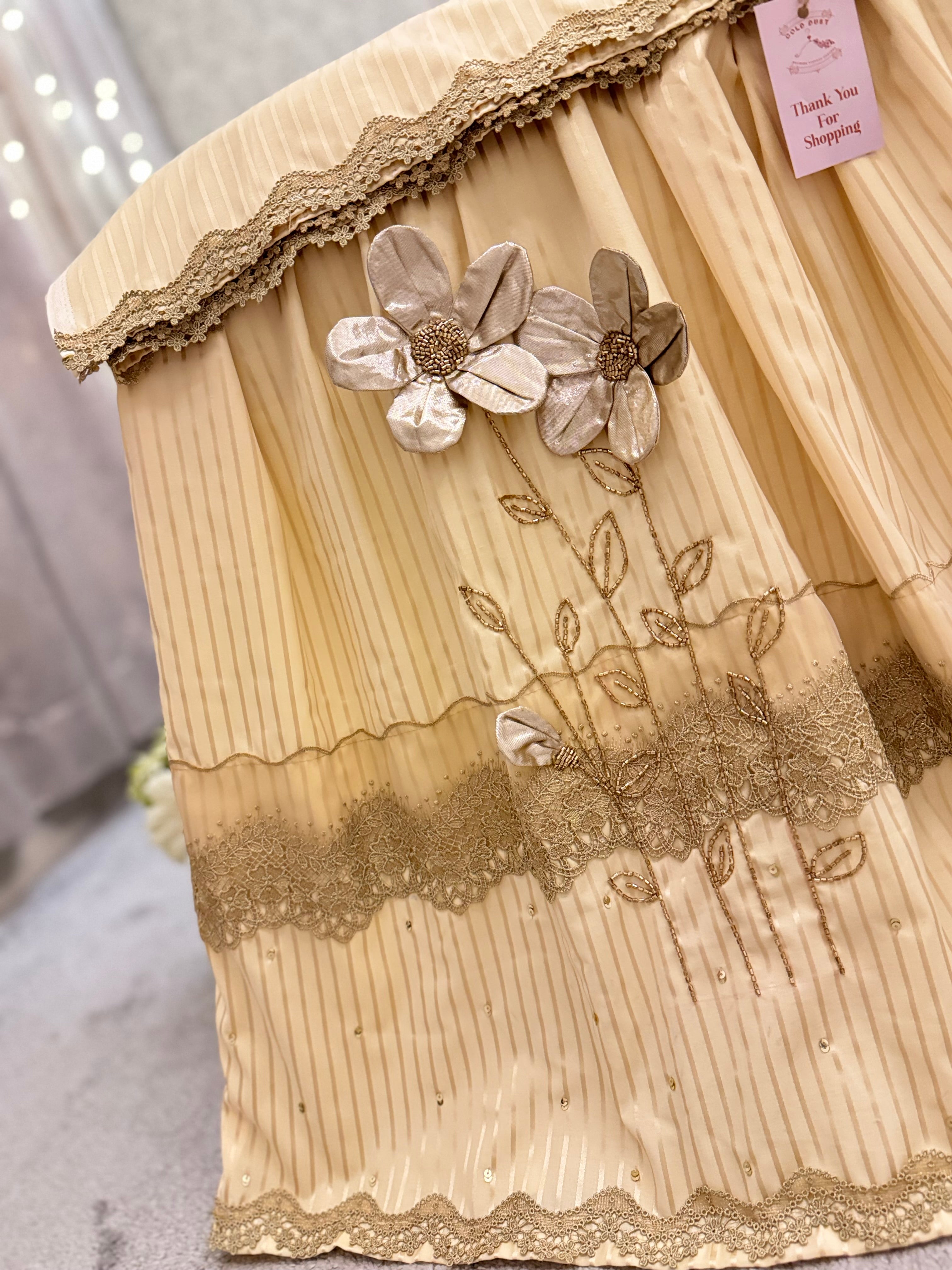 Aayat Ivory Stripe Floral Rida