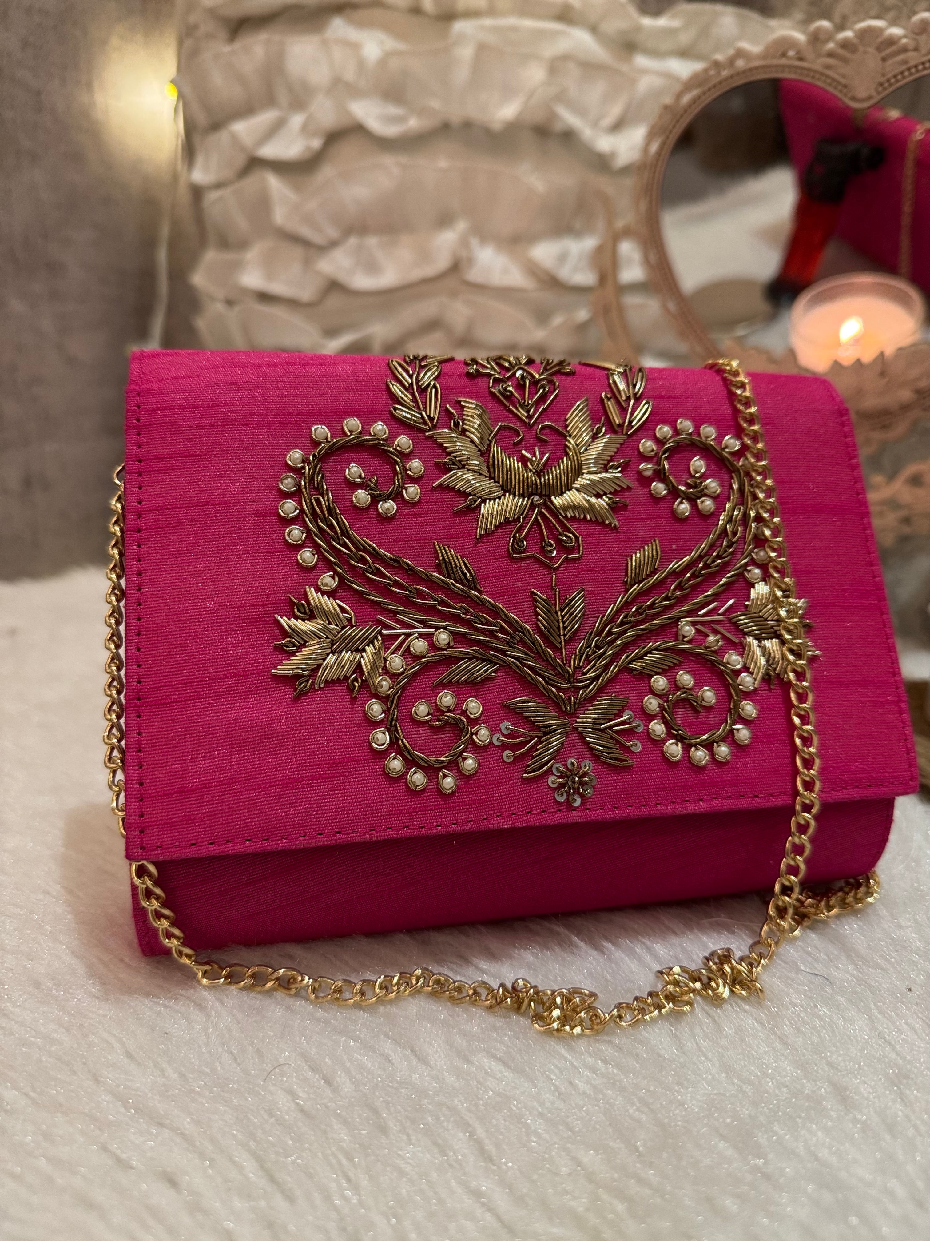 Fuchsia Royale Clutch