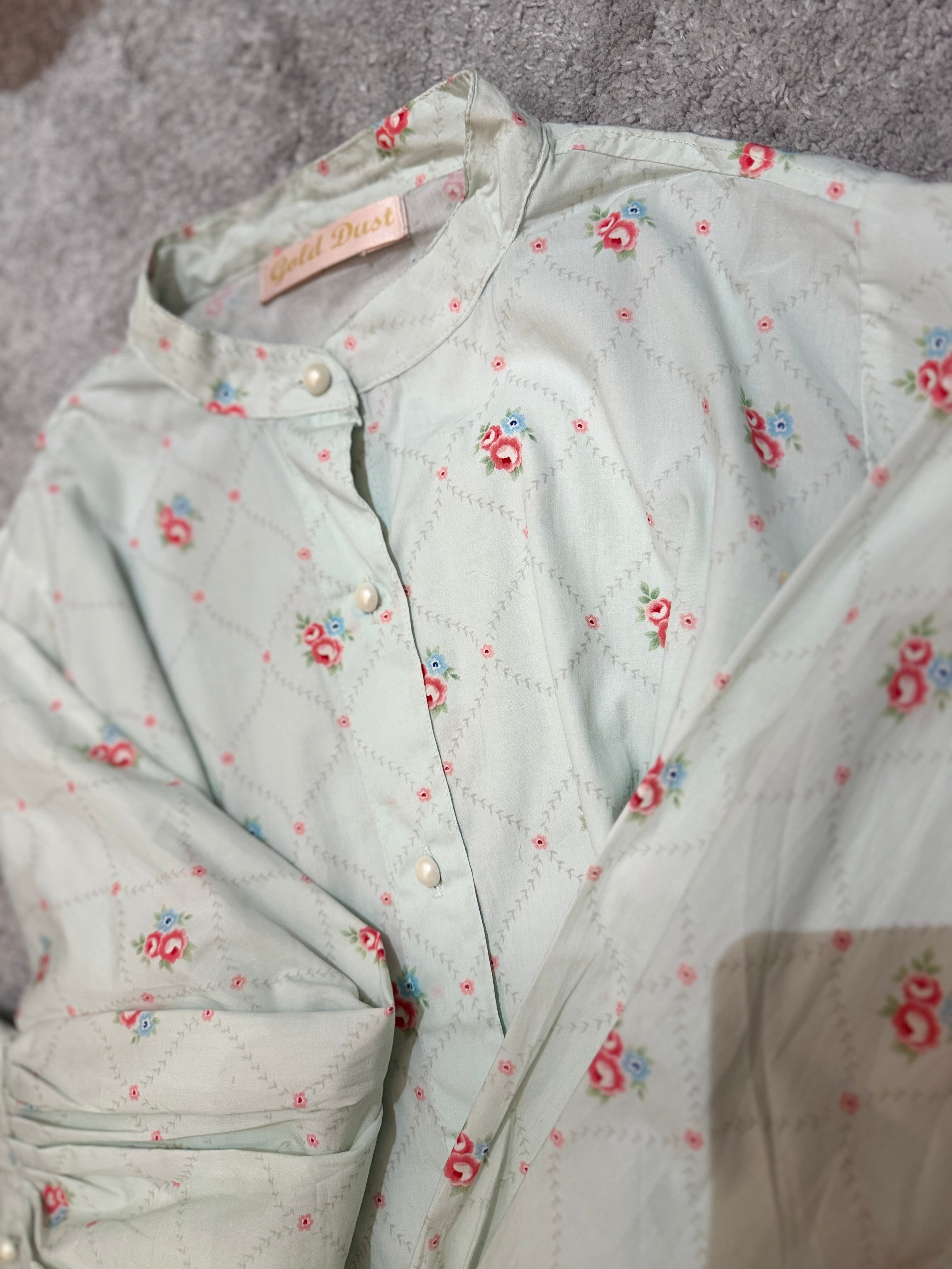 Size 36 Mint Bloom shirt