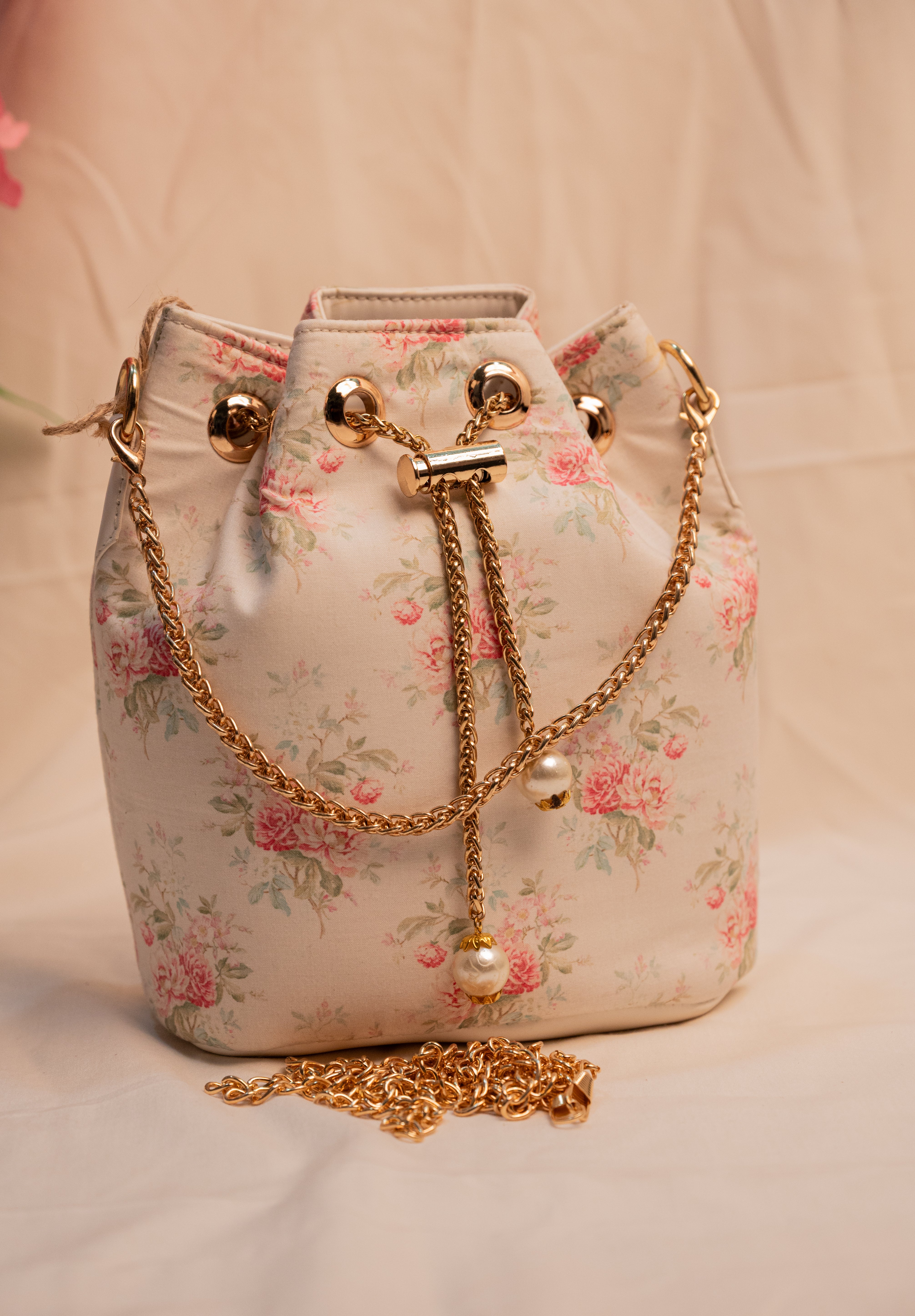Soft peony drawstrings