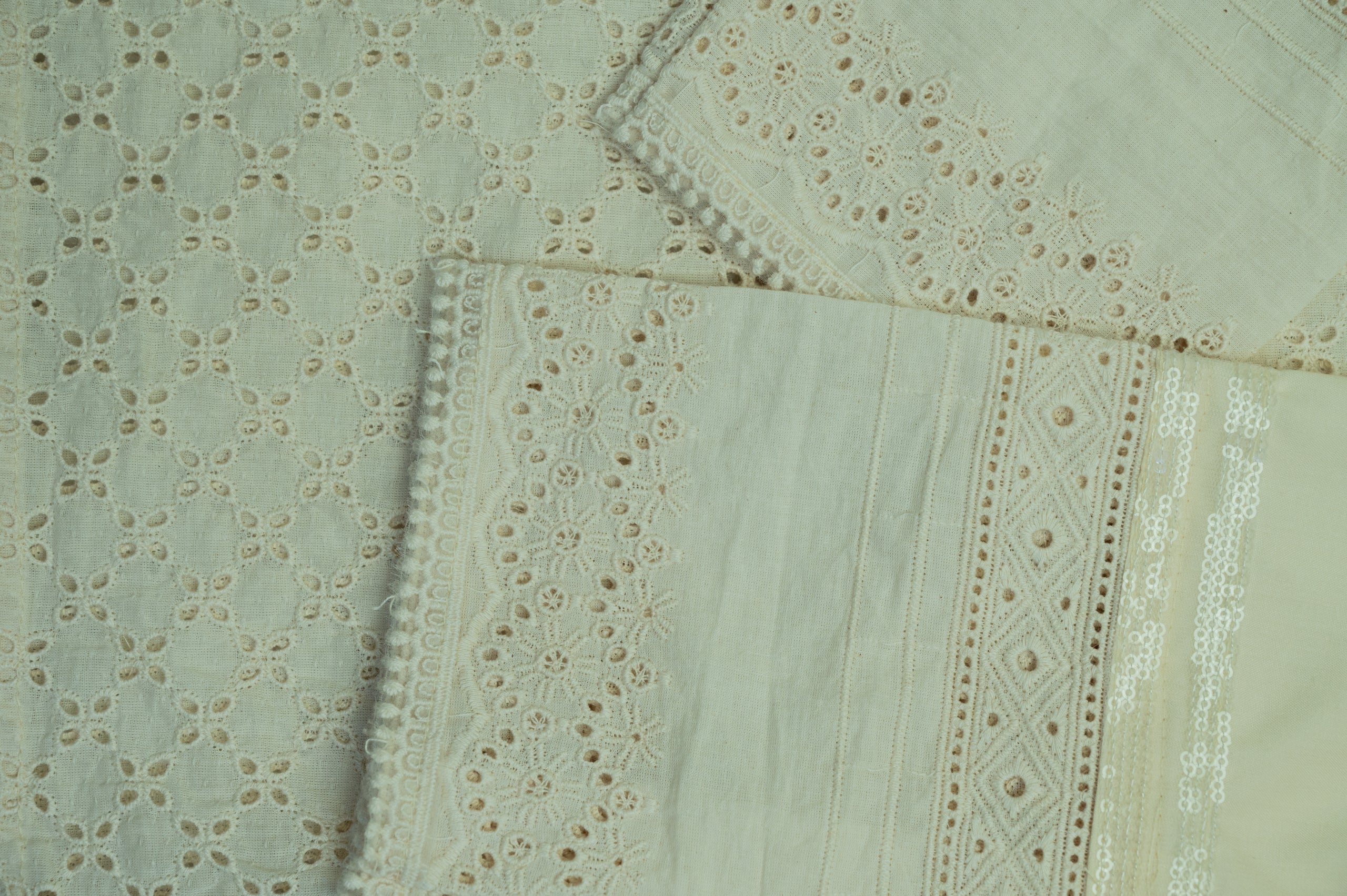 Ivory Floral Schiffli Cotton Top