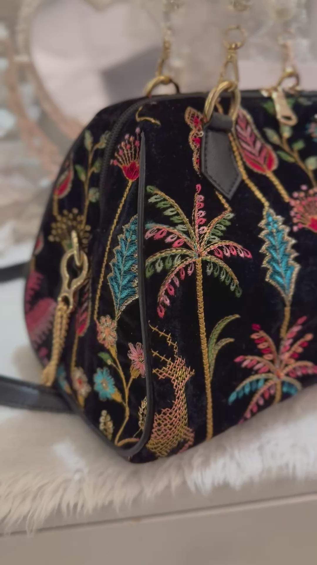 Velour Haveli duffle bag